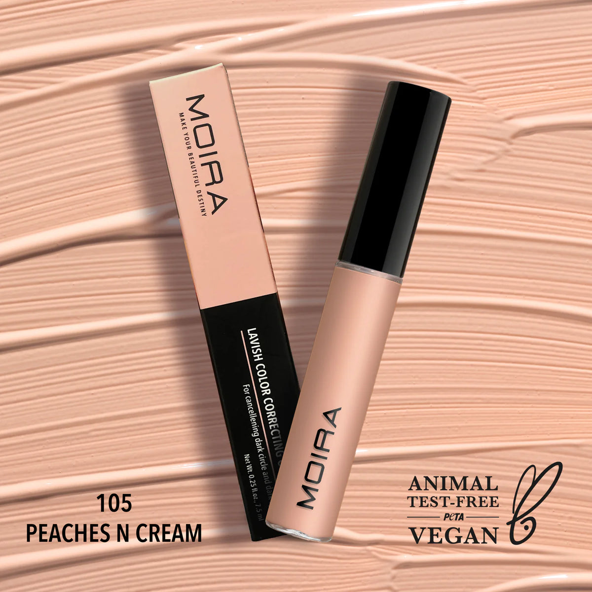 LAVISH COLOR CORRECTING CONCEALER (105, PEACHES N CREAM)